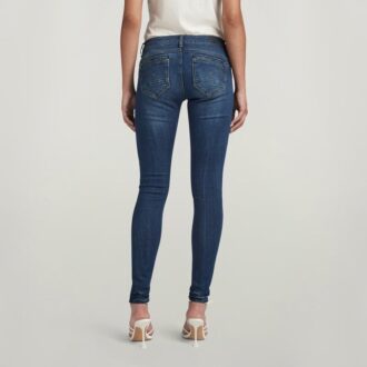 Midge Dragkedja Mellanhöga Skinny Jeans