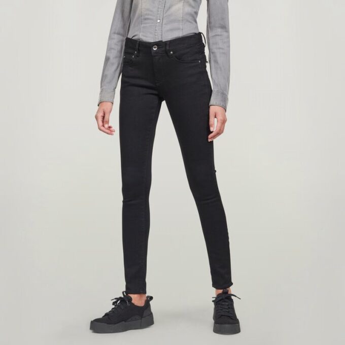 Midge Skinny Jeans med Dragkedja