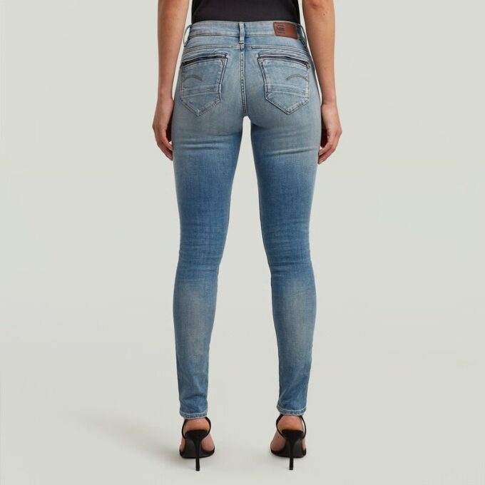 Midge Skinny Jeans med Dragkedja