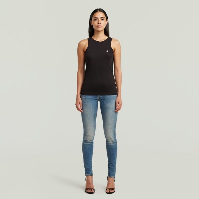 Midge Skinny Jeans med Dragkedja