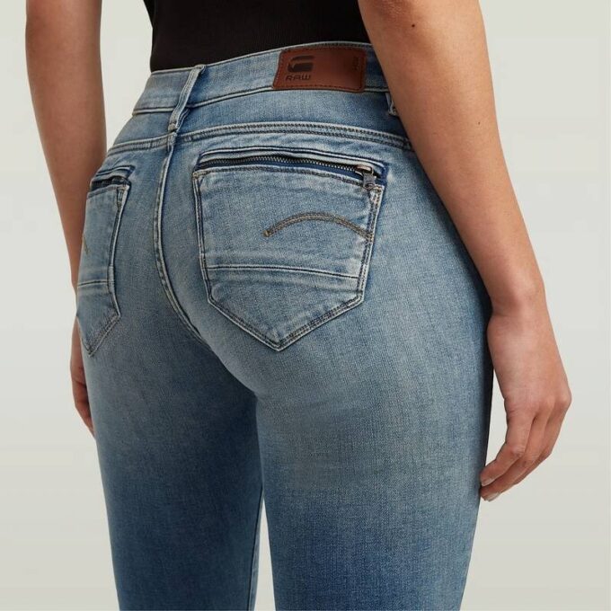 Midge Skinny Jeans med Dragkedja