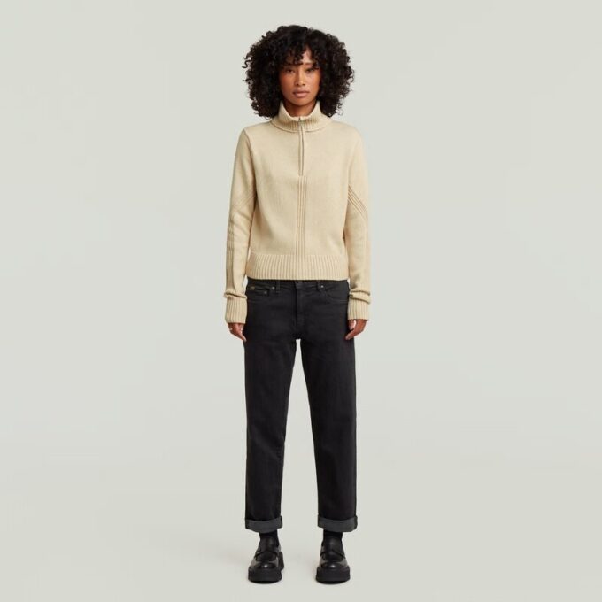 Milano Halv Zip Stickad Milano Halv Zip Stickad