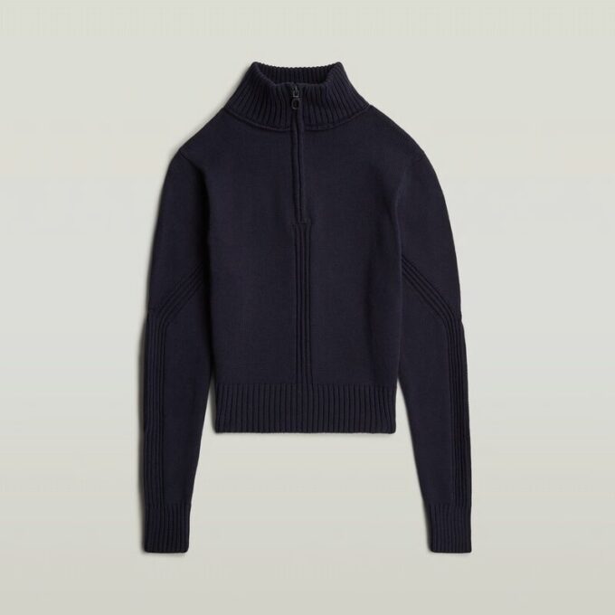 Milano Halv Zip Stickad Milano Halv Zip Stickad