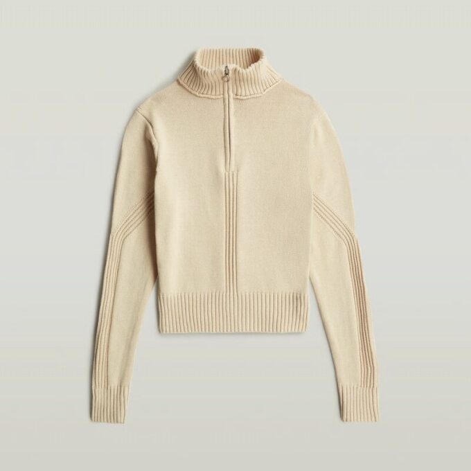 Milano Halv Zip Stickad Milano Halv Zip Stickad