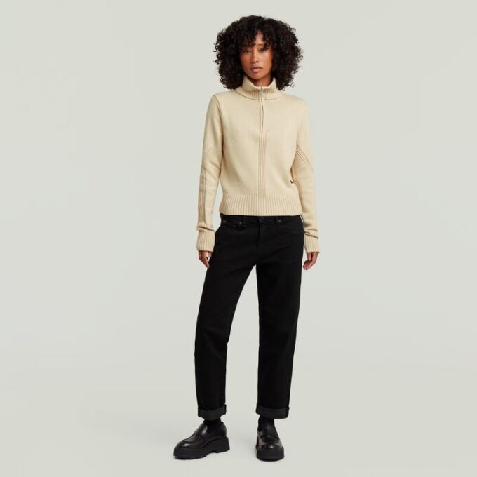 Milano Halv Zip Stickad Milano Halv Zip Stickad