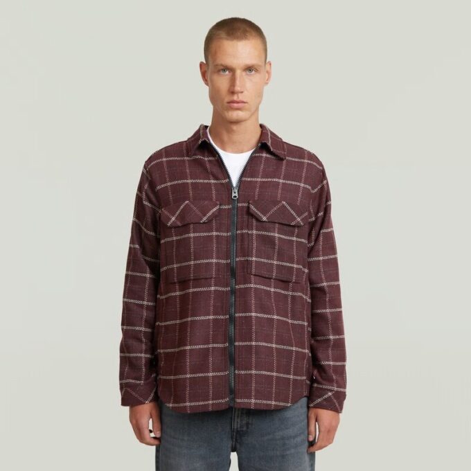 Overshirt med dragkedja och vanlig dragkedja