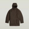 Parkas med flera fickor och vadderad jacka Parkas med flera fickor och vadderad jacka