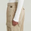 Plisserad avsmalnande cargo chino