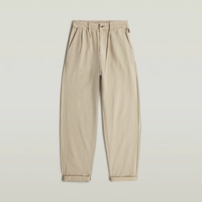 Plisserad avsmalnande chino