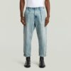 Plisserad Chino Denim Avslappnad Avsmalnande Plisserad Chino Denim Avslappnad Avsmalnande
