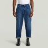 Plisserad Chino Denim Avslappnad Avsmalnande Plisserad Chino Denim Avslappnad Avsmalnande