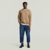 Plisserad Chino Denim Avslappnad Avsmalnande Plisserad Chino Denim Avslappnad Avsmalnande