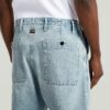Plisserad Chino Denim Avslappnad Avsmalnande Plisserad Chino Denim Avslappnad Avsmalnande