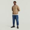 Plisserad Chino Denim Avslappnad Avsmalnande Plisserad Chino Denim Avslappnad Avsmalnande
