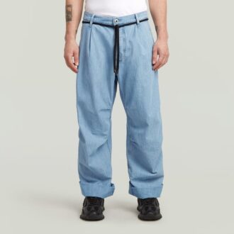 Plisserade 3D-denimjeans