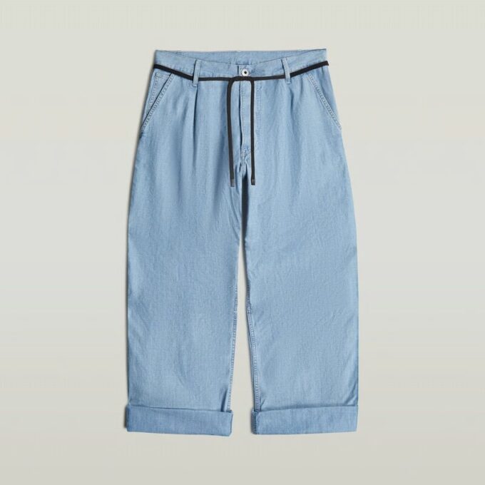 Plisserade 3D-denimjeans Plisserade 3D-denimjeans