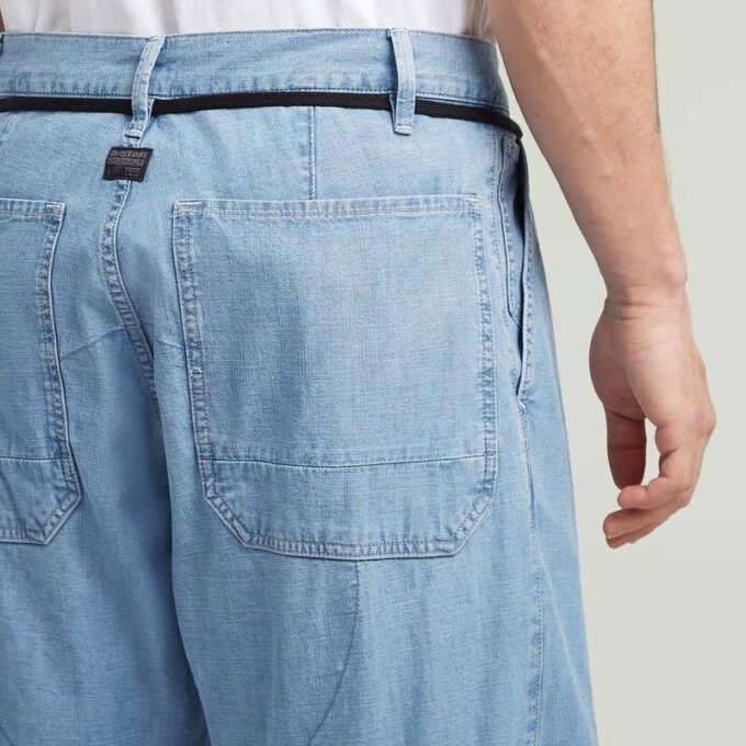 Plisserade 3D-denimjeans Plisserade 3D-denimjeans