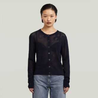 Pointelle Cardigan Stickad