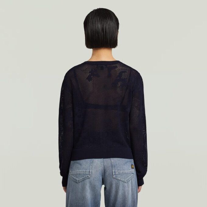 Pointelle Cardigan Stickad Pointelle Cardigan Stickad