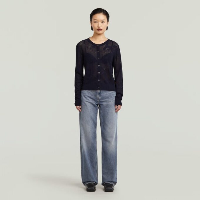 Pointelle Cardigan Stickad Pointelle Cardigan Stickad