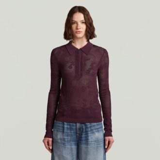 Pointelle Slim Knit Polo Pointelle Slim Knit Polo