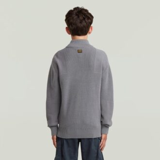 Pojkar Armé Halv Zip Stickad