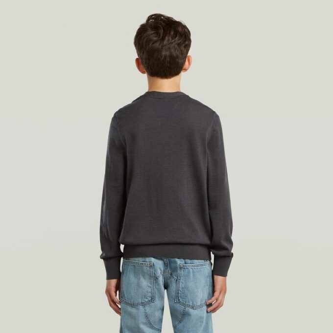 Pojkar Basic Crewstickad Tröja Pojkar Basic Crewstickad Tröja