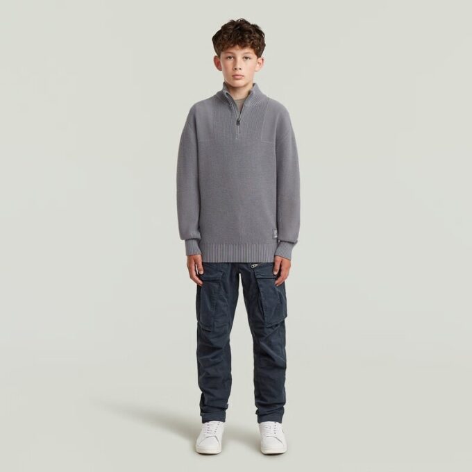 Pojkar Rovic Zip 3D Regular Avsmalnande Byxor Pojkar Rovic Zip 3D Regular Avsmalnande Byxor