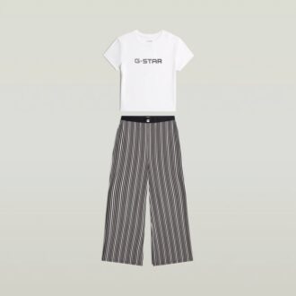 Pyjamasset med t-shirt och vida byxor