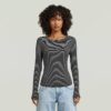 Randig smal t-shirt