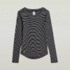 Randig smal t-shirt