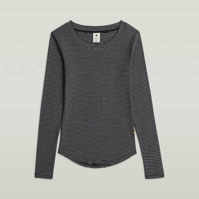 Randig smal t-shirt