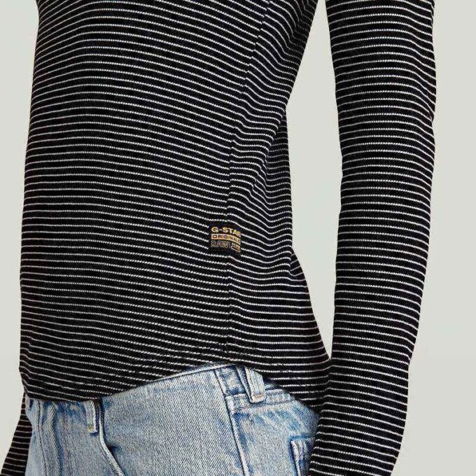 Randig smal t-shirt