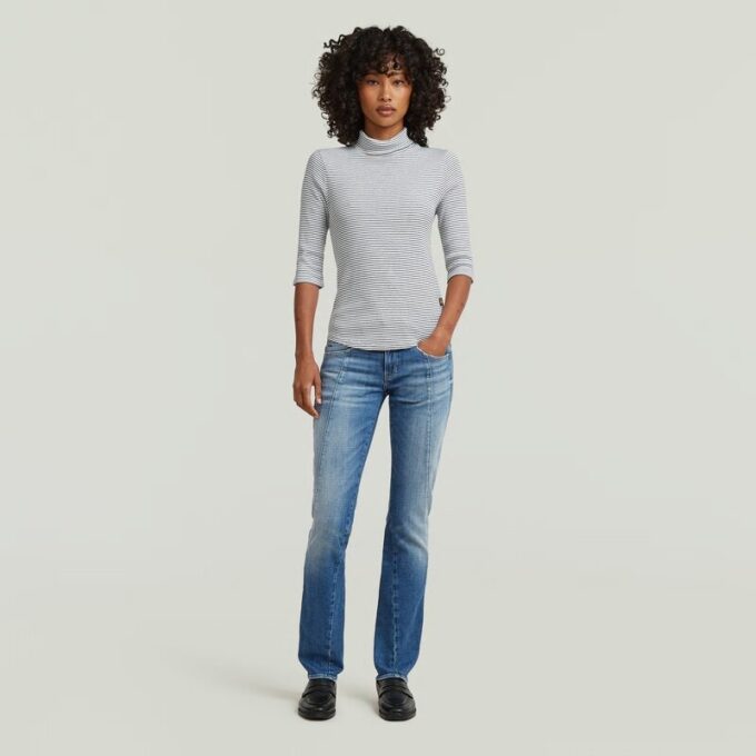Randig smal t-shirt med mönster