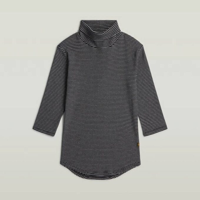 Randig smal t-shirt med mönster
