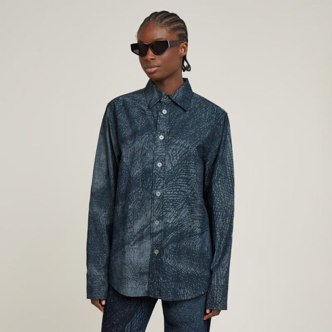 Rembrandt unisex-jeansskjorta Rembrandt unisex-jeansskjorta