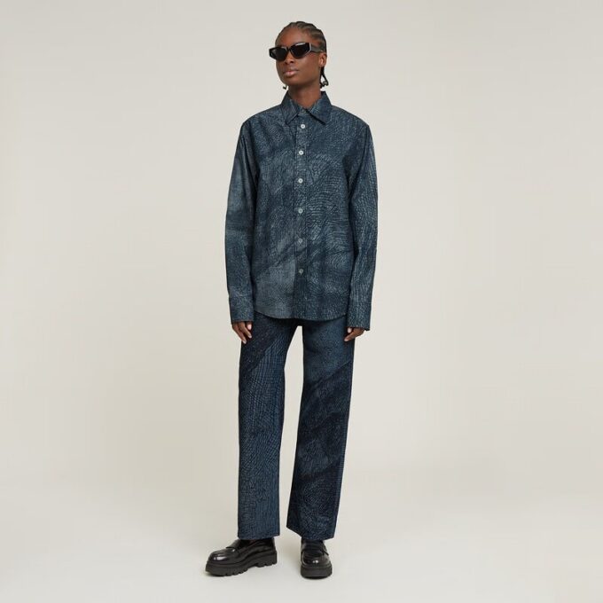 Rembrandt unisex-jeansskjorta Rembrandt unisex-jeansskjorta