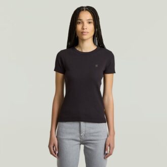 Ribbad t-shirt med ärm