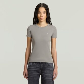 Ribbad t-shirt med ärm