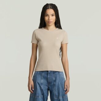 Ribbad t-shirt med ärm