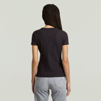 Ribbad t-shirt med ärm