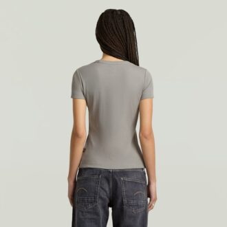 Ribbad t-shirt med ärm