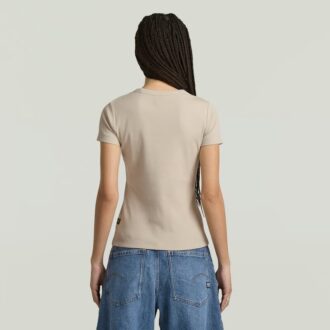 Ribbad t-shirt med ärm