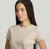 Ribbad t-shirt med ärm Ribbad t-shirt med ärm