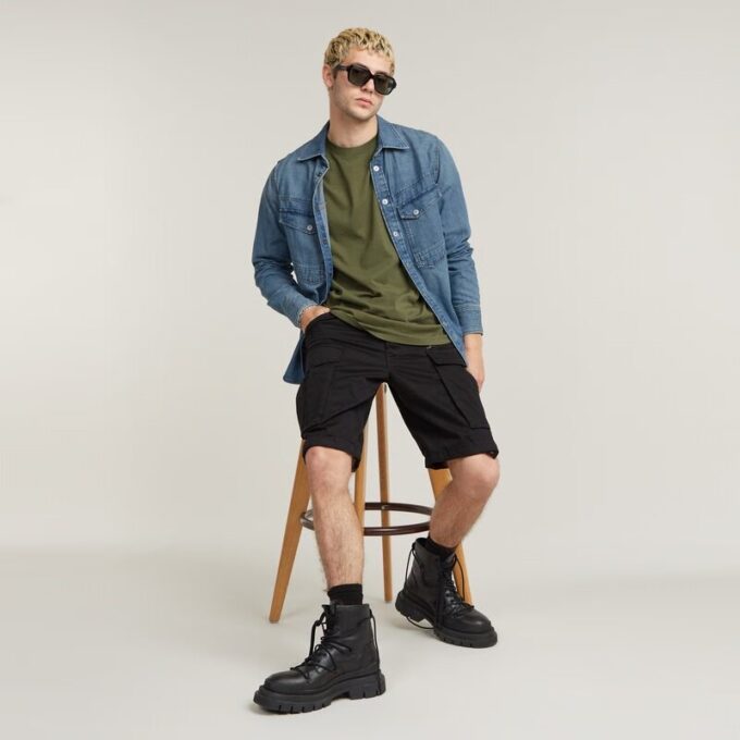 Rovic Zip Relaxed Shorts Rovic Zip Relaxed Shorts