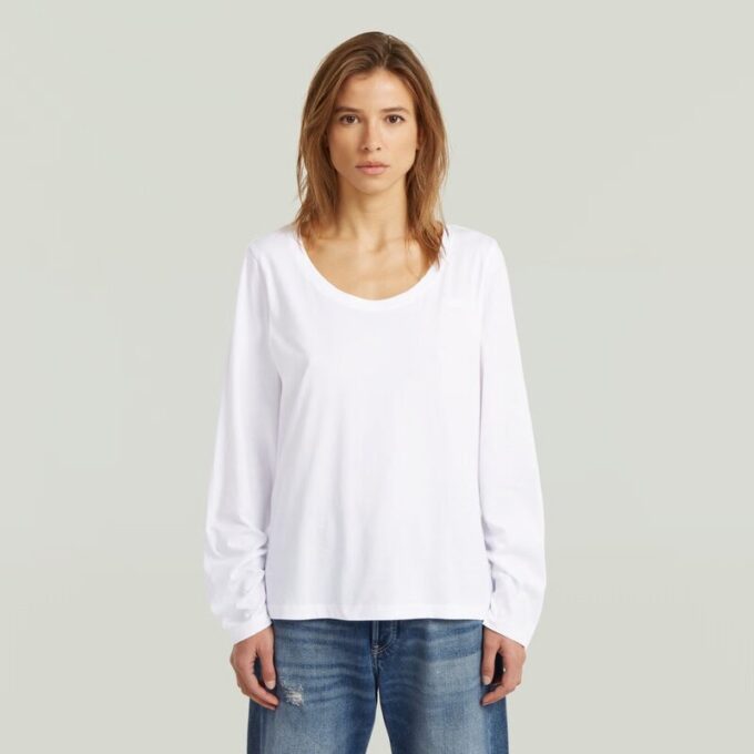 Rundringad långärmad t-shirt