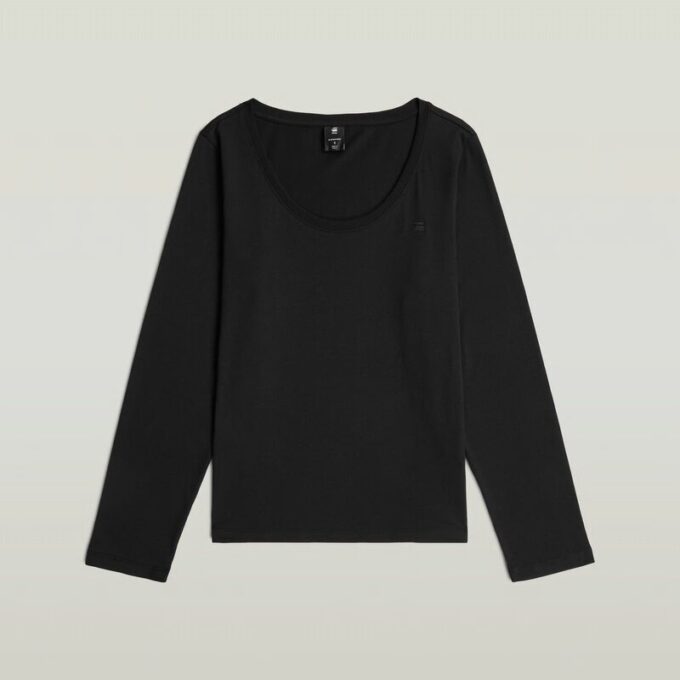 Rundringad långärmad t-shirt