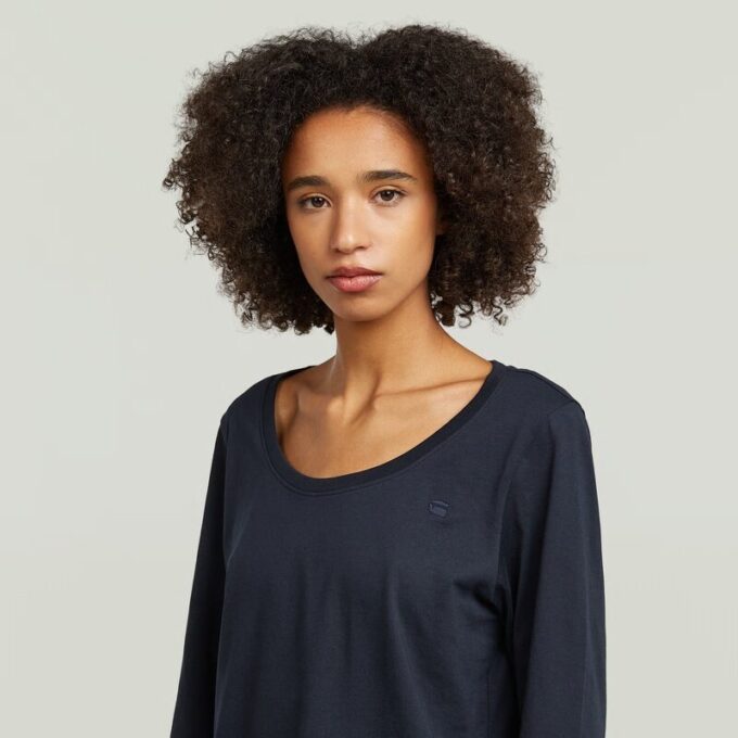 Rundringad långärmad t-shirt