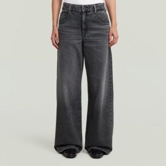Skater Långa Jeans Med Höga Pocket Och Lösa