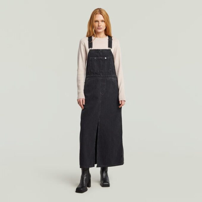 Skater Maxi Dungaree-klänning Skater Maxi Dungaree-klänning